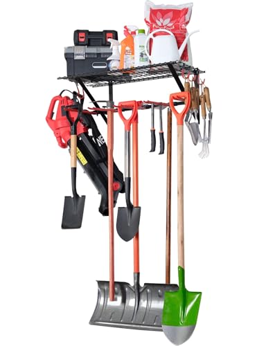 Wall Mounted Ski and Snowboard Storage Rack (Black, 1-Pack)