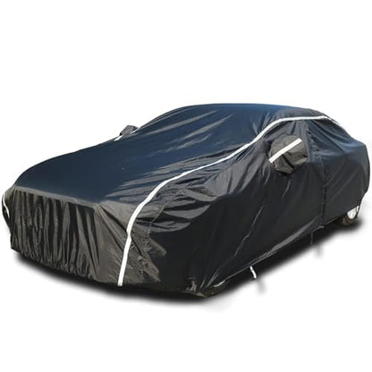 Waterproof All Weather Car Cover (Black-White / 3XXL+：for Sedan(Lenght 201"-210" ))