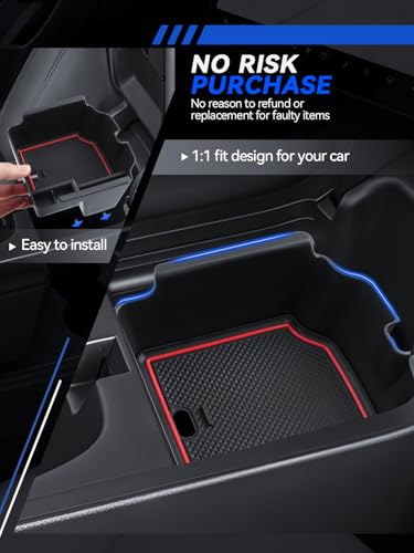 for Acura Integra Center Console Organizer 2023 2024 2025 Acura Integra Accessories Armrest Tray Middle Storage Box Insert Container Durable ABS Plastic (for 2023-2026 Integra)