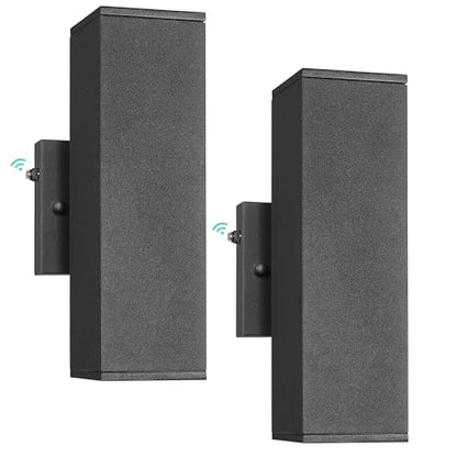 Modern Outdoor Wall Light (Black 2PK)