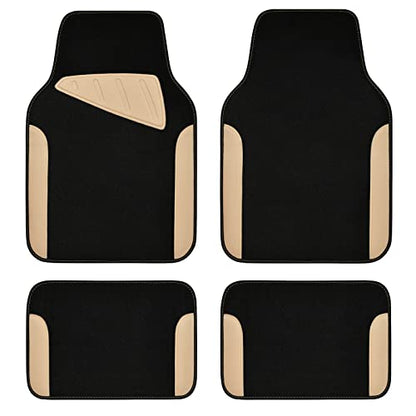 Waterproof Universal Fit Car Floor Mats (Beige)
