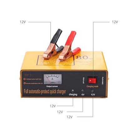 6V 5A and12V 8.5A Car Battery Charger (YELLOW)