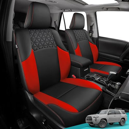 Seat Covers for Toyota 4Runner 2011 (2011-2024 3-ROW,7 seats MODEL ONLY / BLACKRED)