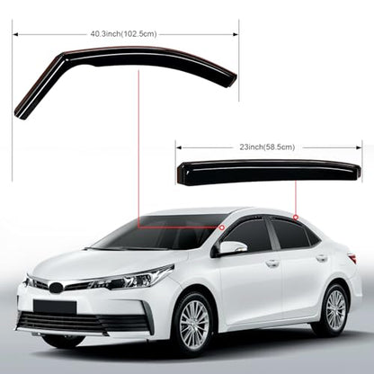 in Channel Rain Guards for Toyota Corolla Sedan 2020 (Toyota Corolla 2020-2026)