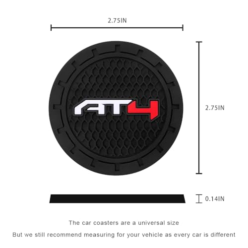 Car Cup Holder Coaster for GMC AT4 (Black-02)