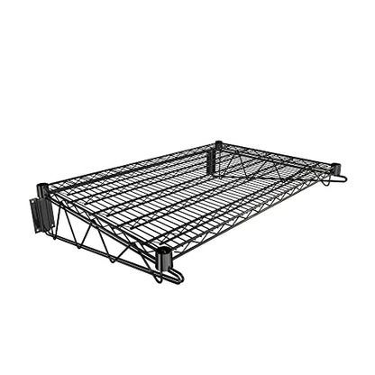 24" x 36" Black Epoxy Wire Wall Mount Shelf (Black / 24" x 36")