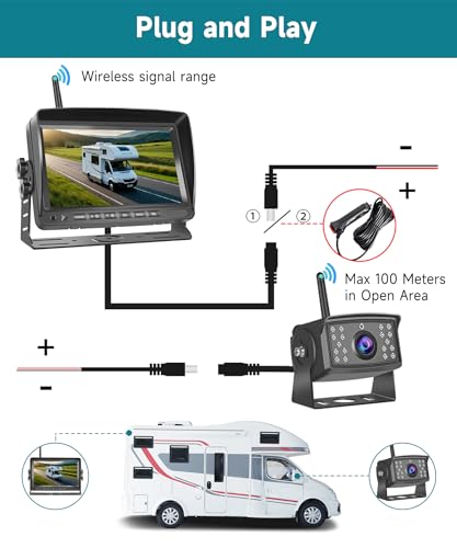 RV Wireless Backup Camera (1 Cam with Loop Recording)