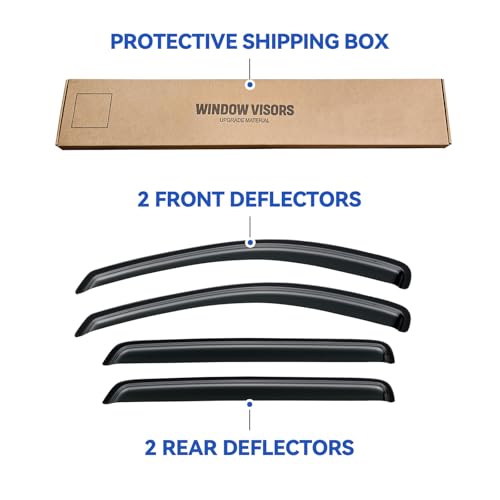 Window Visors Rain Guards for 2007 (2007-2012 Hyundai Santa Fe)