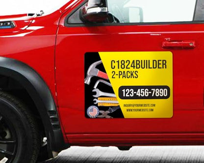 Builder and Contractor Customizable Car Magnets and Decals (18"x24"- Builder)