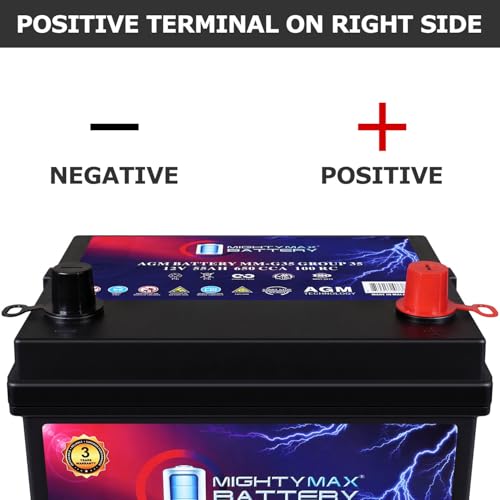 MM G35 Start and Stop Car BCI Group Size 35 12V 55Ah (Group 35)