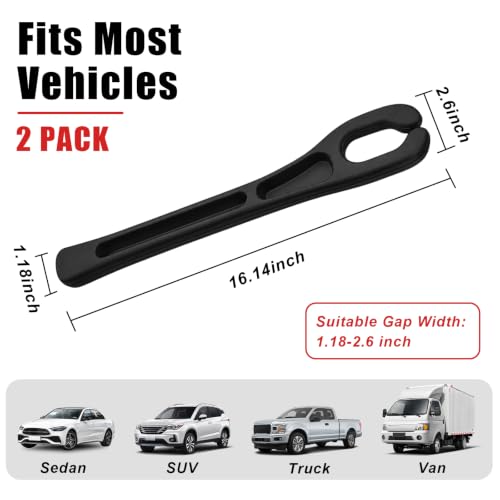 Car Seat Gap Filler Organizer 2 PCS Black Universal Seat Gap Plug Blocker Anti (Style 3 / Black)