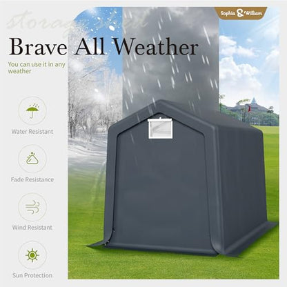 Storage Shed 6x10 ft Portable Garage Heavy Duty Carport (6x10 ft)