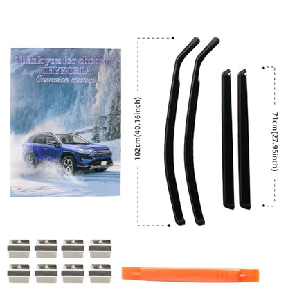 4PCS in Channel Rain Guards for 2014 (Fit for 2014-2020 Nissan Rogue)