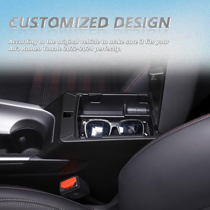 Car Center Console Organizer Tray Compatible with Alfa Romeo Tonale 2022