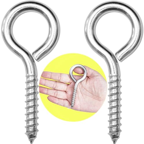 2Pcs Self Tapping Eyelet Screw Eye Bolt (M8-4 INCH)