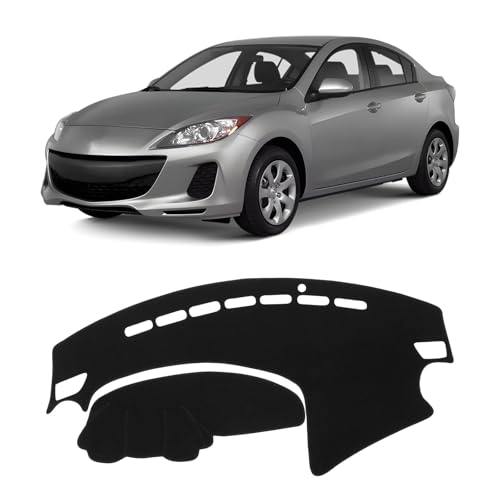 Black Dash Cover for 2010 2011 2012 2013 Mazda3 Non (Mazda3 10-13(black))