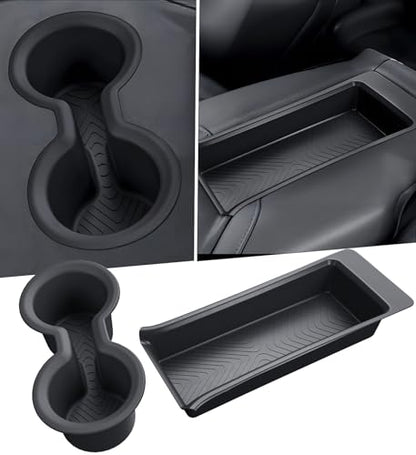 2nd Row Cup Holder Insert & Center Console Organizer for Honda Pilot 2023 (Cup Holder for 2023-2026 Pilot, 8 Seats)