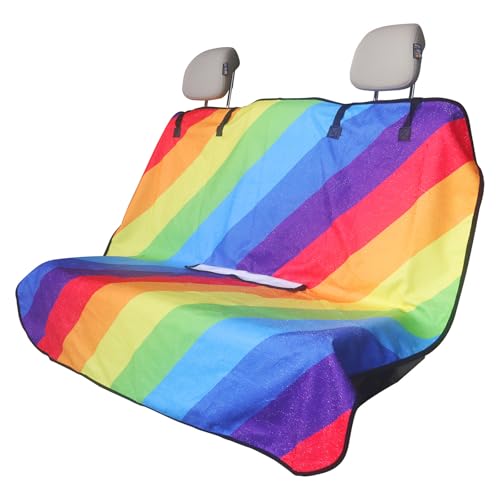 Back Seat Cover for Car Trucks Van SUV Jeep (Rear Bench Seat Towel / Rainbow)