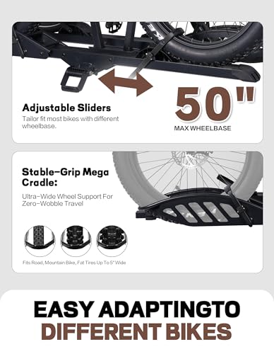 Young 3 EBikes Rack Hitch Mount (250LBS 3-EBIKE RACK WITH RAMP)