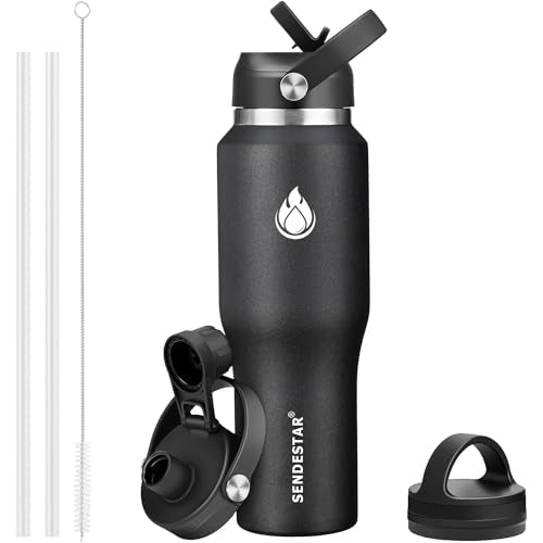 40oz Stainless Steel Water Bottle (Black / 40 Ounces)