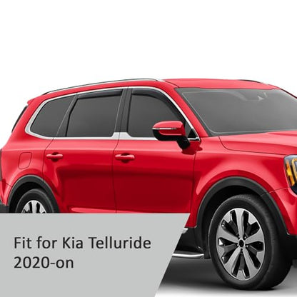 in Channel Extra Durable Rain Guards for Kia Telluride 2020 (For Telluride 20-26)