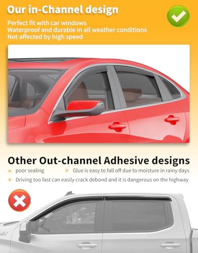 Window Visors Rain Guards for Chevy Malibu 2016 (Fit for 2016-2025 Chevy Malibu(9 Gen))