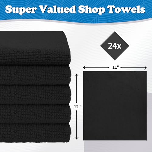 Microfiber Cleaning Cloth (24PK / Black)