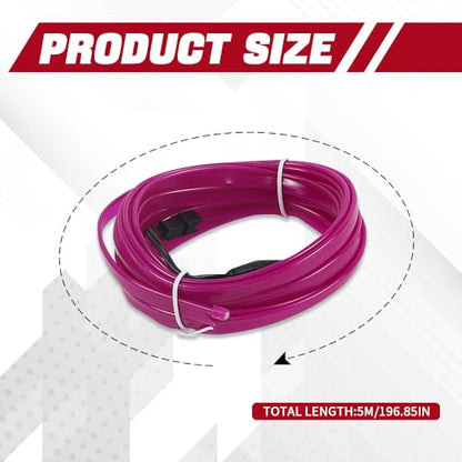 EL Wire Interior Car LED Strip Lights (Purple / USB)