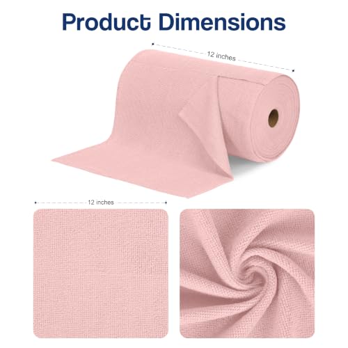 Microfiber Cleaning Cloth Roll (75 Count (Pack of 1) / Pink)