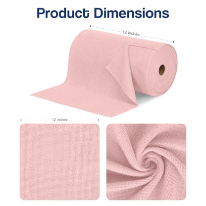 Microfiber Cleaning Cloth Roll (75 Count (Pack of 1) / Pink)