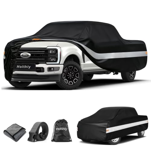 10 Layers Truck Cover Waterproof All Weather Custom Fit Ford F (Black Gray / Custom Fit for Ford F-250 F-350)