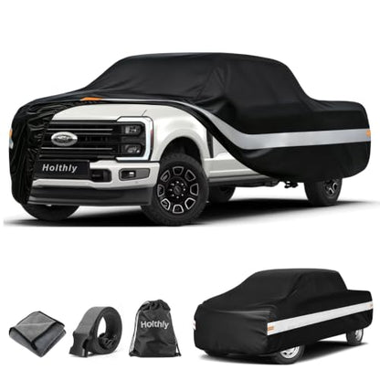 10 Layers Truck Cover Waterproof All Weather Custom Fit Ford F (Black Gray / Custom Fit for Ford F-250 F-350)
