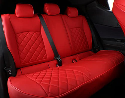 Car Accord LX Seat Covers 2023 (Red / 2023-2026 LX,Solid No Split Rear Backrest)