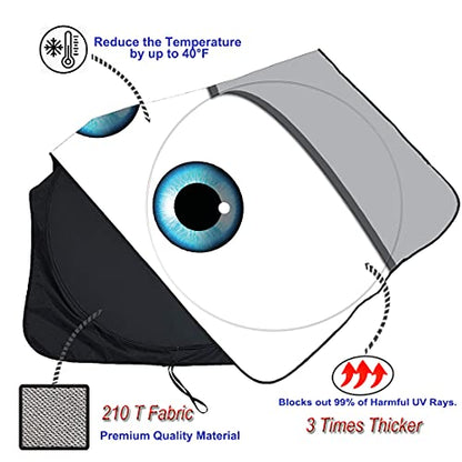 Windshield Sun Shades Car Sun Shade Protector Blocks UV Rays for Full (Grey / Large (Universal Fit))