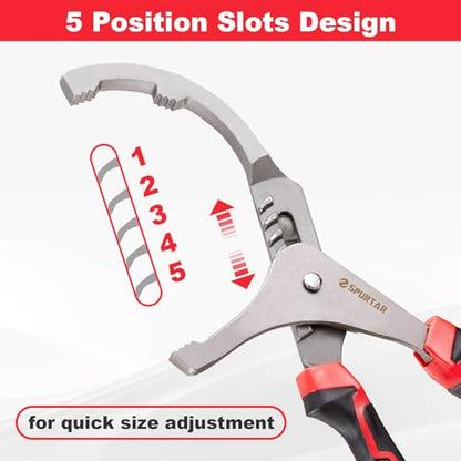 Oil Filter Wrench Set (9" & 12" Pliers: 1-3/4" - 3-3/4")