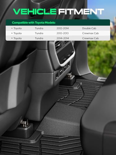 Automotive Floor Mats for Toyota Tundra 2012 (2012-2014 3 PCS)