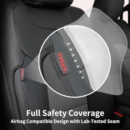 Camry Car Seat Covers Custom for Toyota 2025 2026 Camry (Leatherette(Black/Gray) / 2025-2026 Camry Hybrid (XLE/XSE))