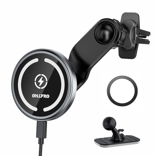 for MagSafe Car Mount Charger iPhone Wireless Car Charger (15W Gray Dark)