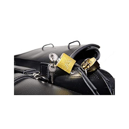 Motorcycle Saddle Bags Leather Motorcycle Luggage Bag with Gun Holsters For Softails Sportsters and Choppers Tool Bags (Style1 - PVC / 14" x 8" x 11")