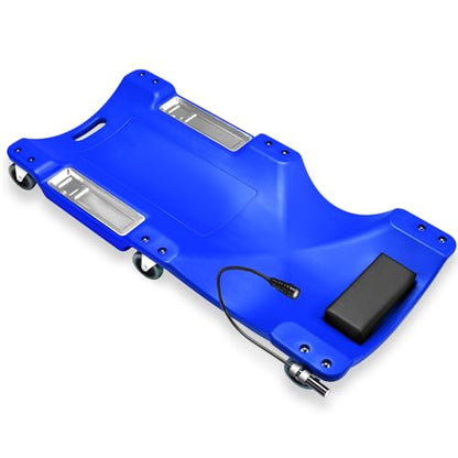 40 in Low Profile Car Rolling Mechanic Creeper (Blue / 40" L (w/LED Light))