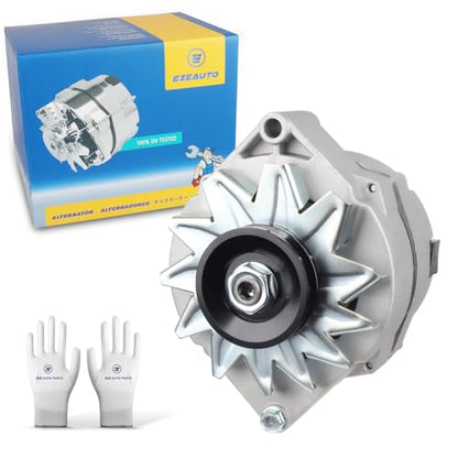 New 1 Wire Self Exciting Alternator High Output 120A compatible with Pontiac Buick Cadillac Chevy GM 350 SBC BBC 10SI Replacement#7127SEN (7127-SE-G)