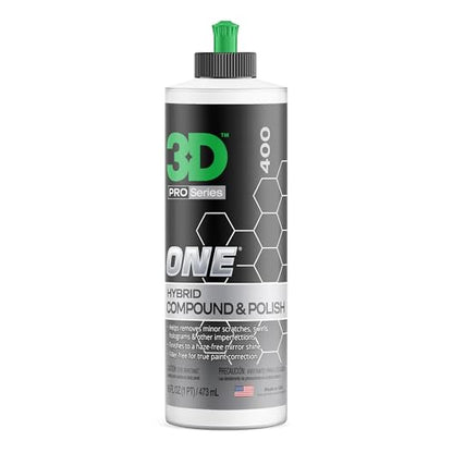 One Car Scratch & Swirl Remover Hybrid Rubbing Compound & Polish Buffing Compound for True Paint Correction 16oz Made in USA (16oz.)