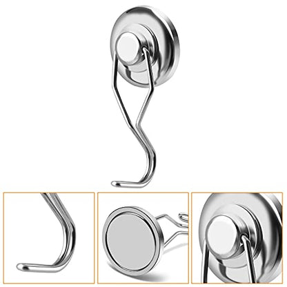 Magnetic Hooks (Silver / 7Pack 120Lbs+)