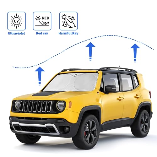 Windshield Sun Shade for Jeep Patriot Renegade 2015 (for Jeep Renegade SUV 2015-2025)