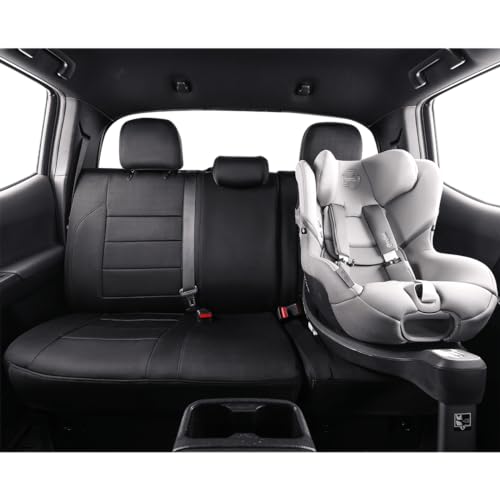 Tacoma Back Seat Covers Custom for Toyota Tacoma ((Black) / 2024-2026 Tacoma (Hybrid) Only 2nd Row)
