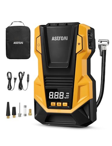 Tire Inflator Portable Air Compressor (Yellow)