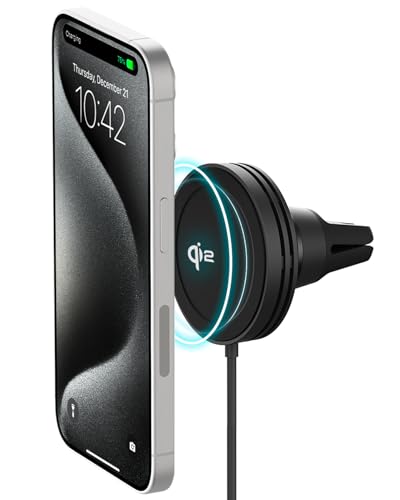 Velox Qi2 Mini Wireless Charging Car Mount (Qi 2 Wireless Charging)