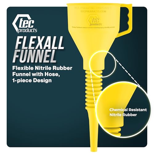 FlexAll Long Flexible Oil Change Funnel (Yellow / Small)