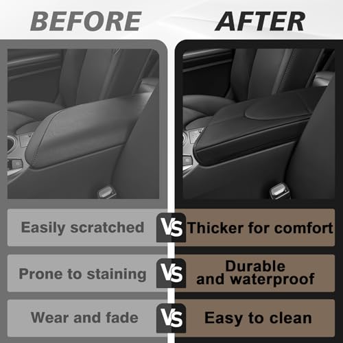 Armrest Cover for Toyota Camry 2018 (25) 18-24 |Camry| Black, Regular)