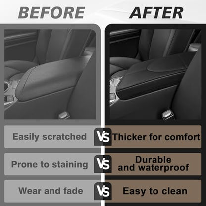 Armrest Cover for Toyota Camry 2018 (25) 18-24 |Camry| Black, Regular)